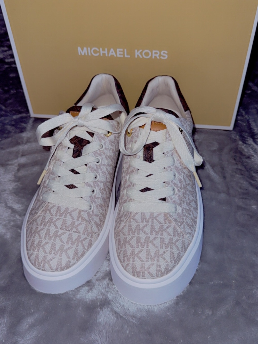 Michael Kors women's Cream Logo Low-Top Sneakers